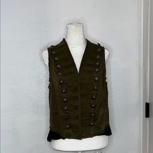 Free People Green Khaki Vest